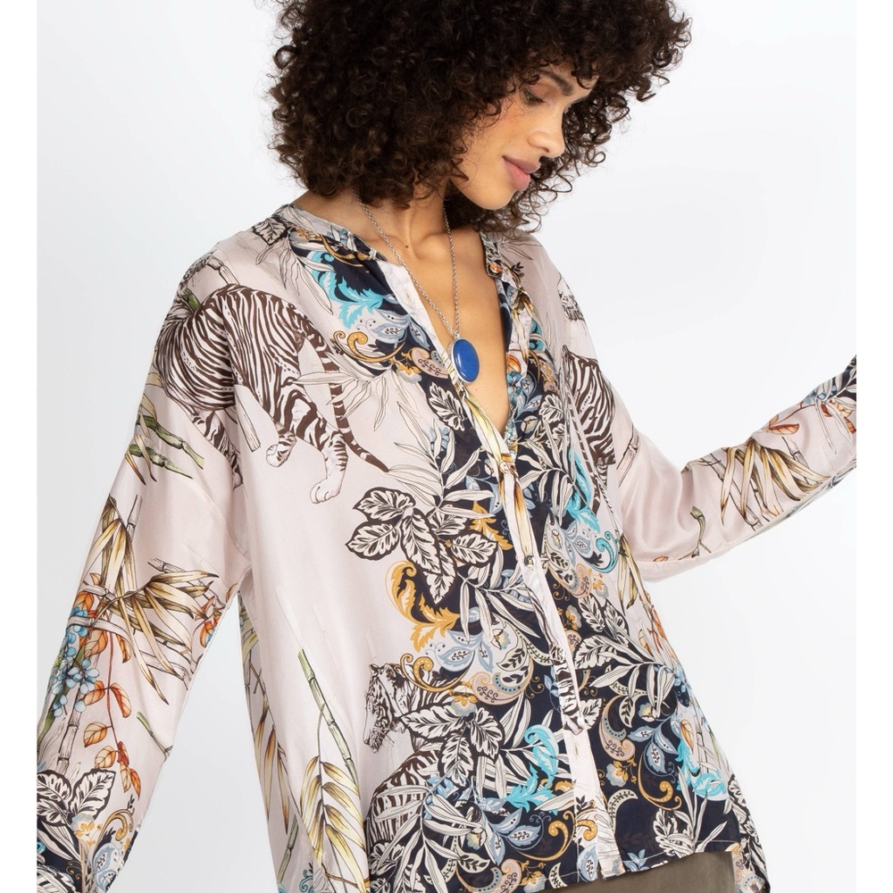 Johnny Was Multicolor Printed Blouse